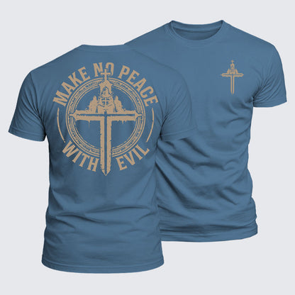 Luxe Mercerized Cotton Tee - Make No Peace With Evil