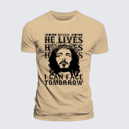 Luxe Mercerized Cotton Tee - Because He Lives
