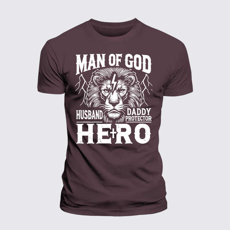Luxe Mercerized Cotton Tee - Man Of God Husband Daddy Hero