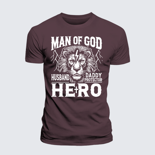 Luxe Mercerized Cotton Tee - Man Of God Husband Daddy Hero