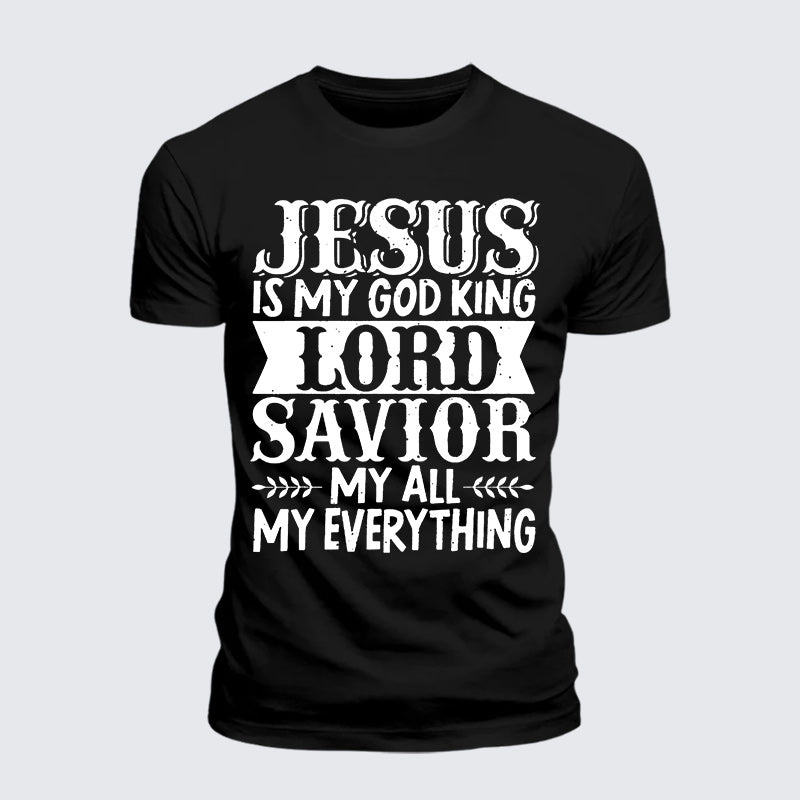 Luxe Mercerized Cotton Tee - Jesus Is My God King Lord Savior My Everything