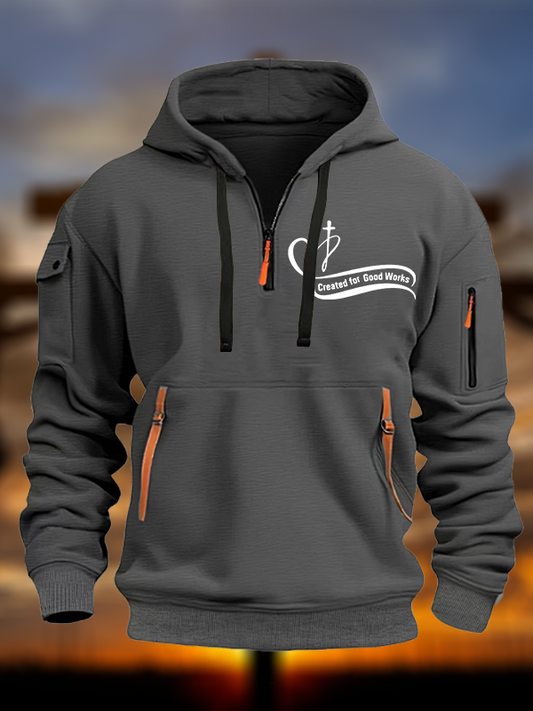 Created for Good Works Jesus God Christian Zipper Hoodies