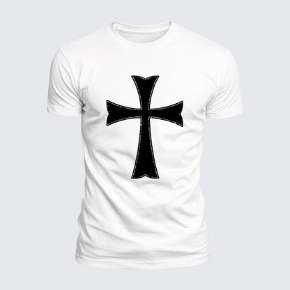 Luxe Mercerized Cotton Tee - Knights Templar Crusader Cross