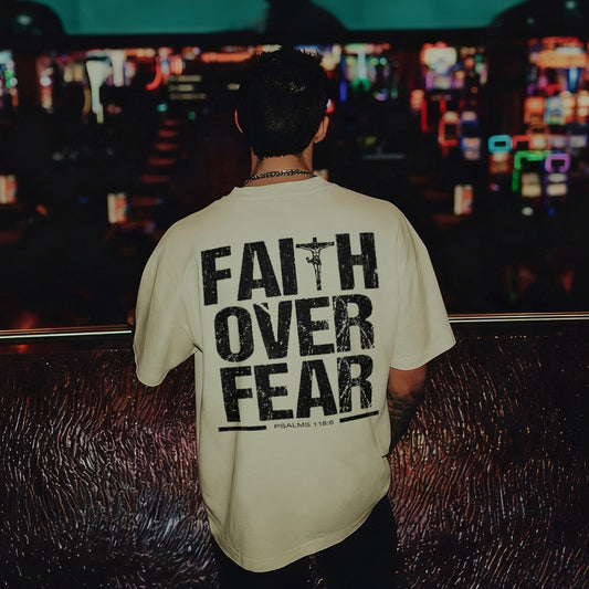 Faith Over Fear Printed Men's T-shirt