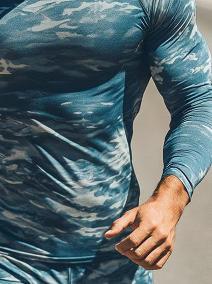 Men's Outdoor Sun Protection Breathable Cool Hooded Sun Protection Long Sleeve Top
