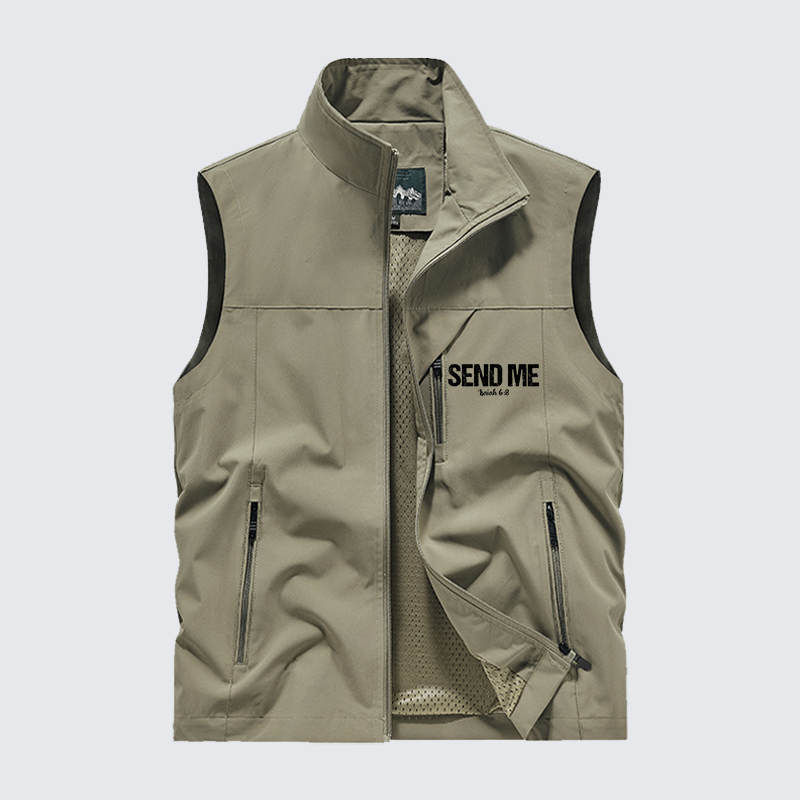 Isaiah 6:8 - SEND ME Jesus God Christian Outdoor Quick-dry Vest