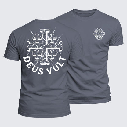Luxe Mercerized Cotton Tee - Deus Vult