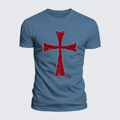 Luxe Mercerized Cotton Tee - Knights Templar Crusader Cross