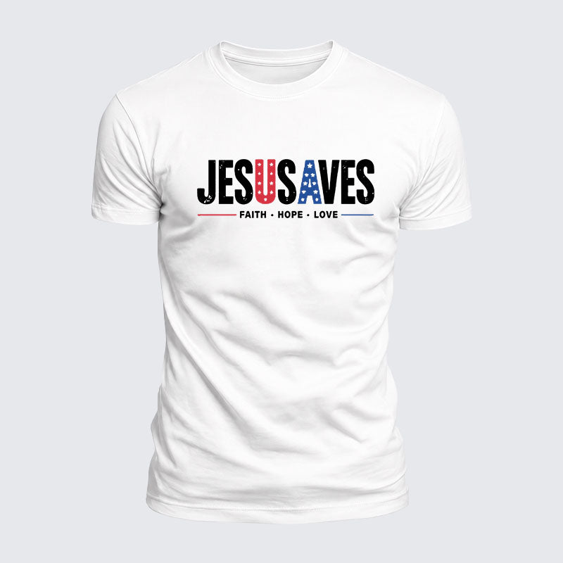 Luxe Mercerized Cotton Tee - Jesus Saves