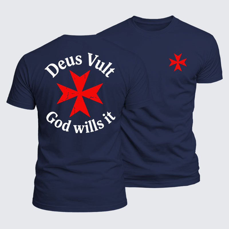 Luxe Mercerized Cotton Tee - Deus Vult: God Wills It