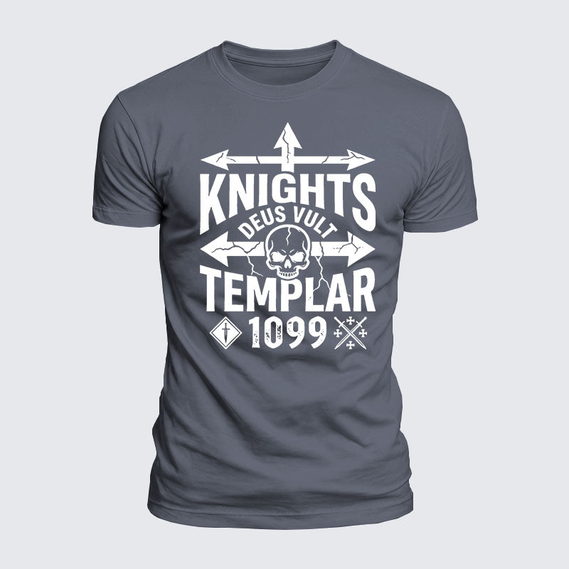 Luxe Mercerized Cotton Tee - Knights Templar Deus Vult