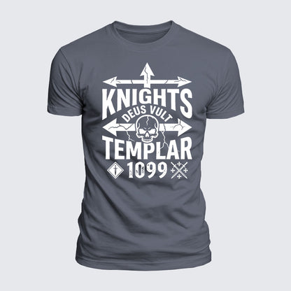 Luxe Mercerized Cotton Tee - Knights Templar Deus Vult
