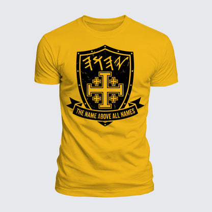 Luxe Mercerized Cotton Tee -  Yeshua Name Above All Names Yahweh YHWH Hebrew Name