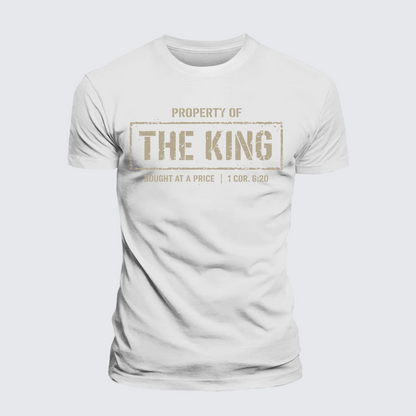 Luxe Mercerized Cotton Tee - Property of The king 1 Cor. 6:20