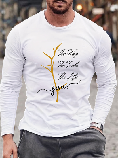 Jesus The Way The Truth The Life  Cotton Long Sleeve T-Shirt