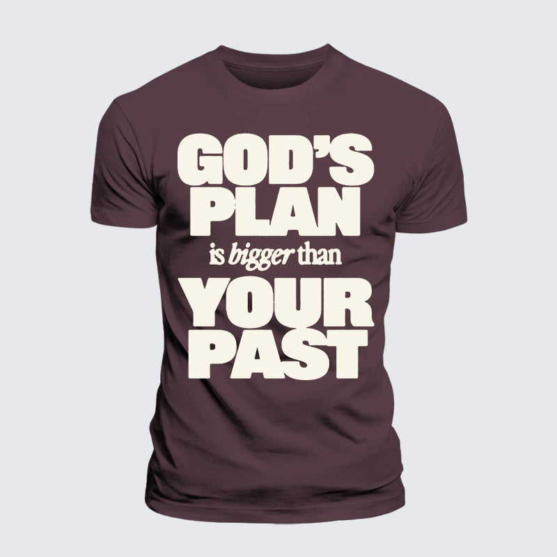 Luxe Mercerized Cotton Tee - God'a Plan Is Bigger Than Your Past