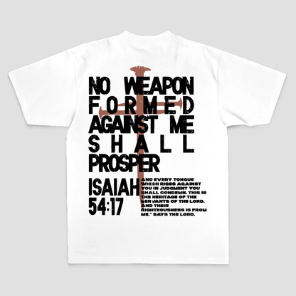 No Weapon Formed Against Me Shall Prosper Printed Men's T-shirt