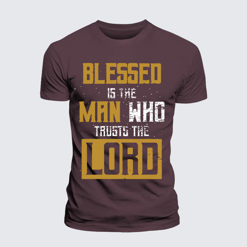 Luxe Mercerized Cotton Tee - Blessed Is The Man Who Trusts The Lord
