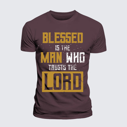 Luxe Mercerized Cotton Tee - Blessed Is The Man Who Trusts The Lord