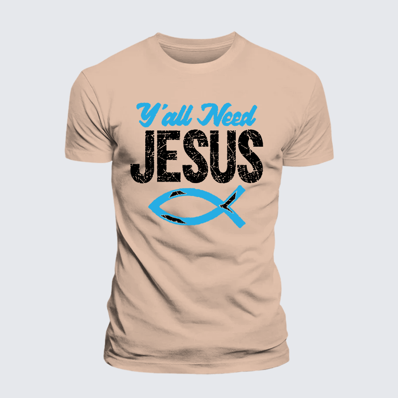 Luxe Mercerized Cotton Tee - Y'all Need Jesus