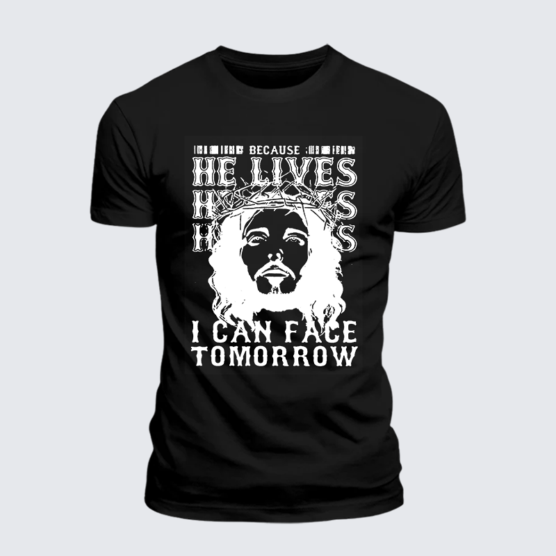 Luxe Mercerized Cotton Tee - Because He Lives