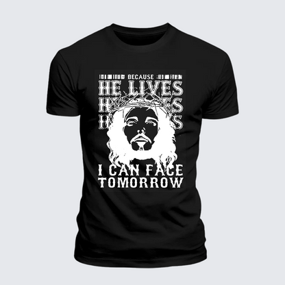 Luxe Mercerized Cotton Tee - Because He Lives