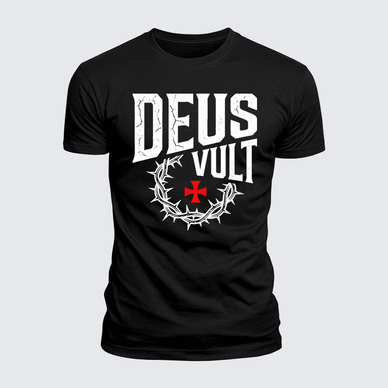 Luxe Mercerized Cotton Tee - Deus Vult