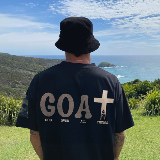 Goat God Over All Things Printed Men's T-shirt