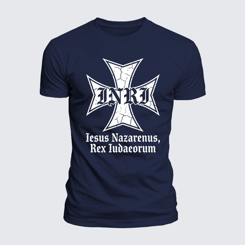 Luxe Mercerized Cotton Tee - INRI Jesus Of Nazareth King Of The Jews