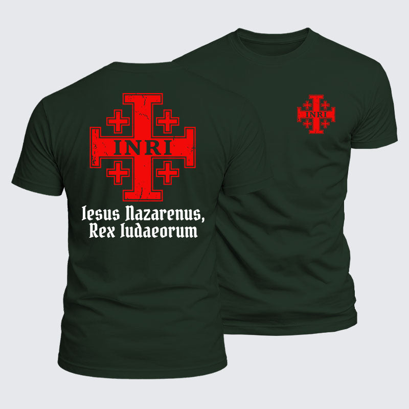 Luxe Mercerized Cotton Tee - INRI Jesus Of Nazareth King Of The Jews