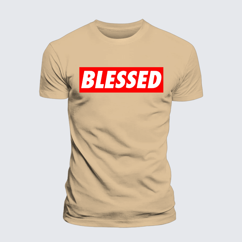 Luxe Mercerized Cotton Tee - Blessed