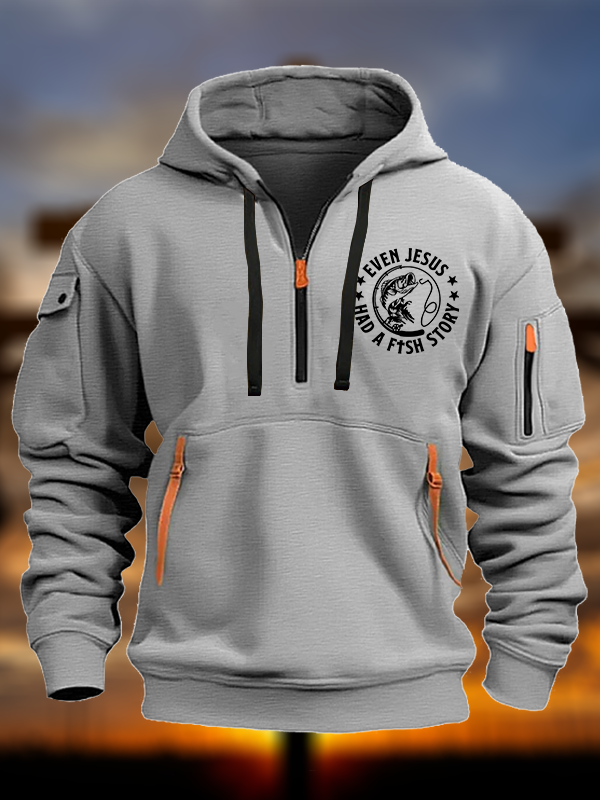 Even Jesus Had A Fishing Story Jesus God Christian Zipper Hoodies