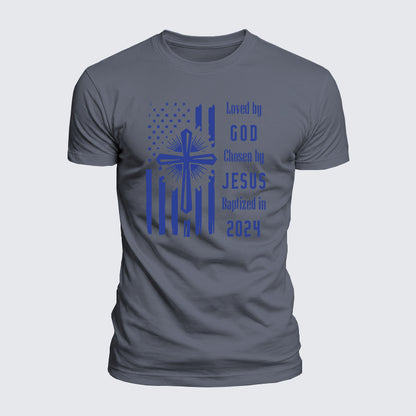 Luxe Mercerized Cotton Tee - Loved By God Chosen By Jesus Baptized