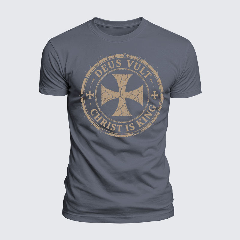 Luxe Mercerized Cotton Tee - Deus Vult Christ Is King