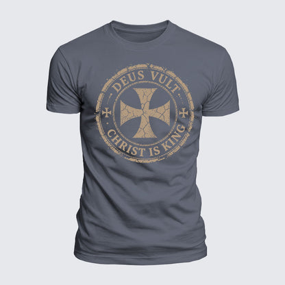 Luxe Mercerized Cotton Tee - Deus Vult Christ Is King