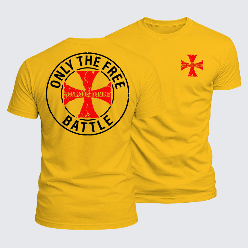 Luxe Mercerized Cotton Tee - Only The Free Battle ¡¤ Non Nobis Domine