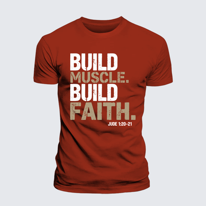 Luxe Mercerized Cotton Tee - Build Muscle Build Faith