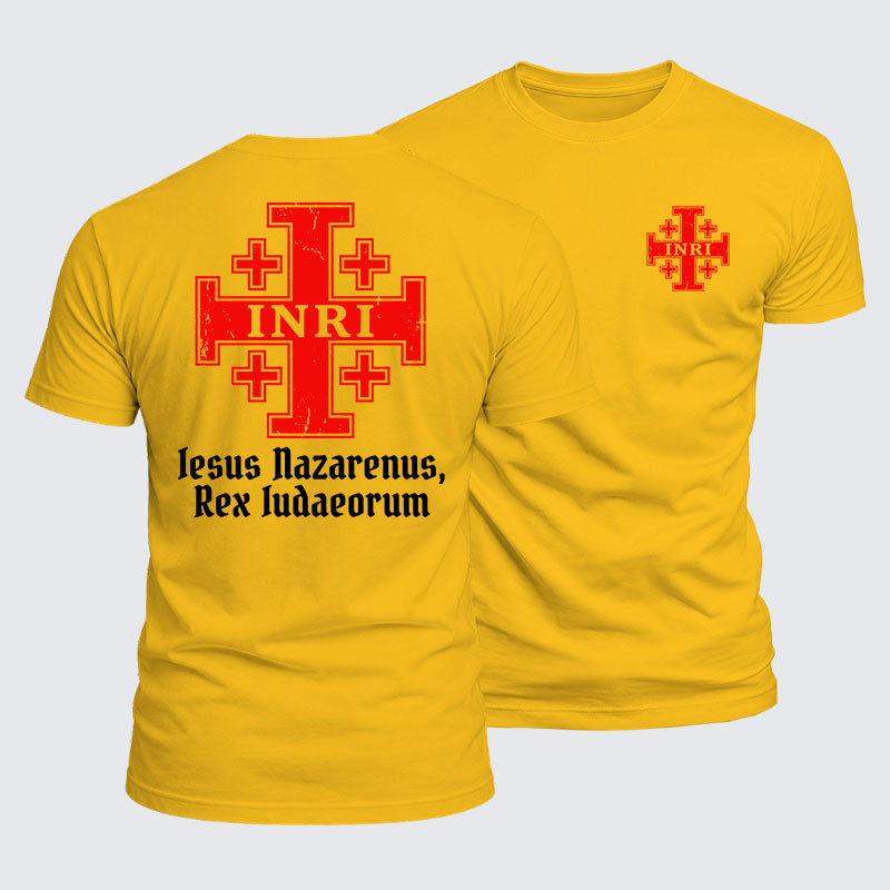Luxe Mercerized Cotton Tee - INRI Jesus Of Nazareth King Of The Jews