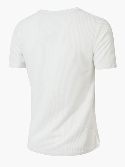 Men's Textured V-Neck T-Shirt