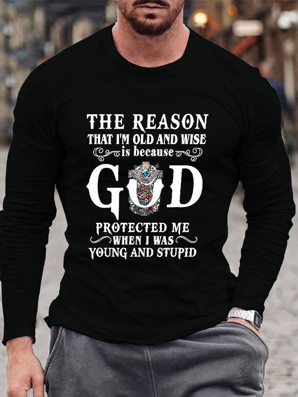 Casual Faith God Alphabet Long Sleeve T-Shirt