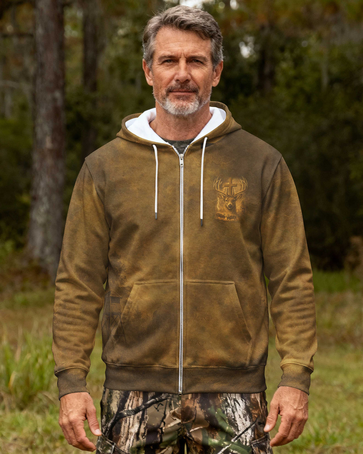 I've Got Hunting In My Veins And Jesus In My Heart All Over Print Hoodie