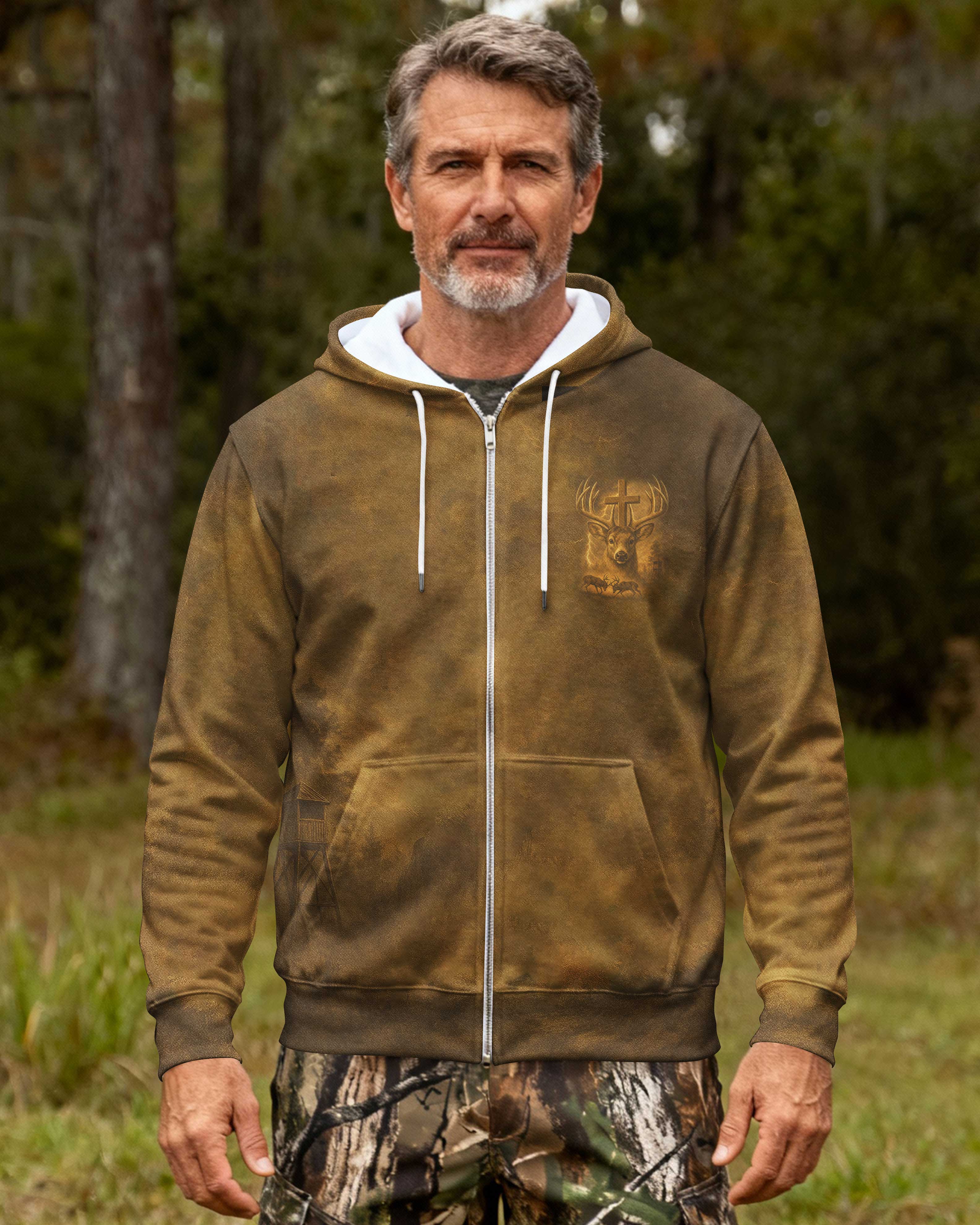 I've Got Hunting In My Veins And Jesus In My Heart All Over Print Hoodie