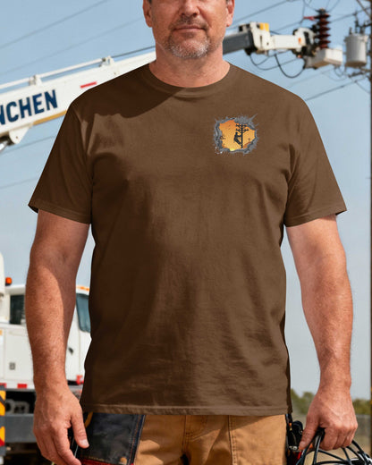 Lineman Using God’s Strength To Fix What The Storm Tried to Break T-Shirt