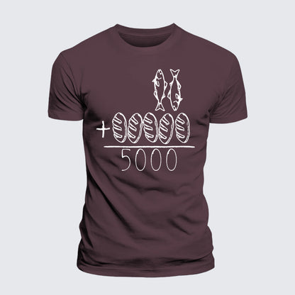 Luxe Mercerized Cotton Tee - 2 Fishes 5 Breads Jesus Feeds The 5000