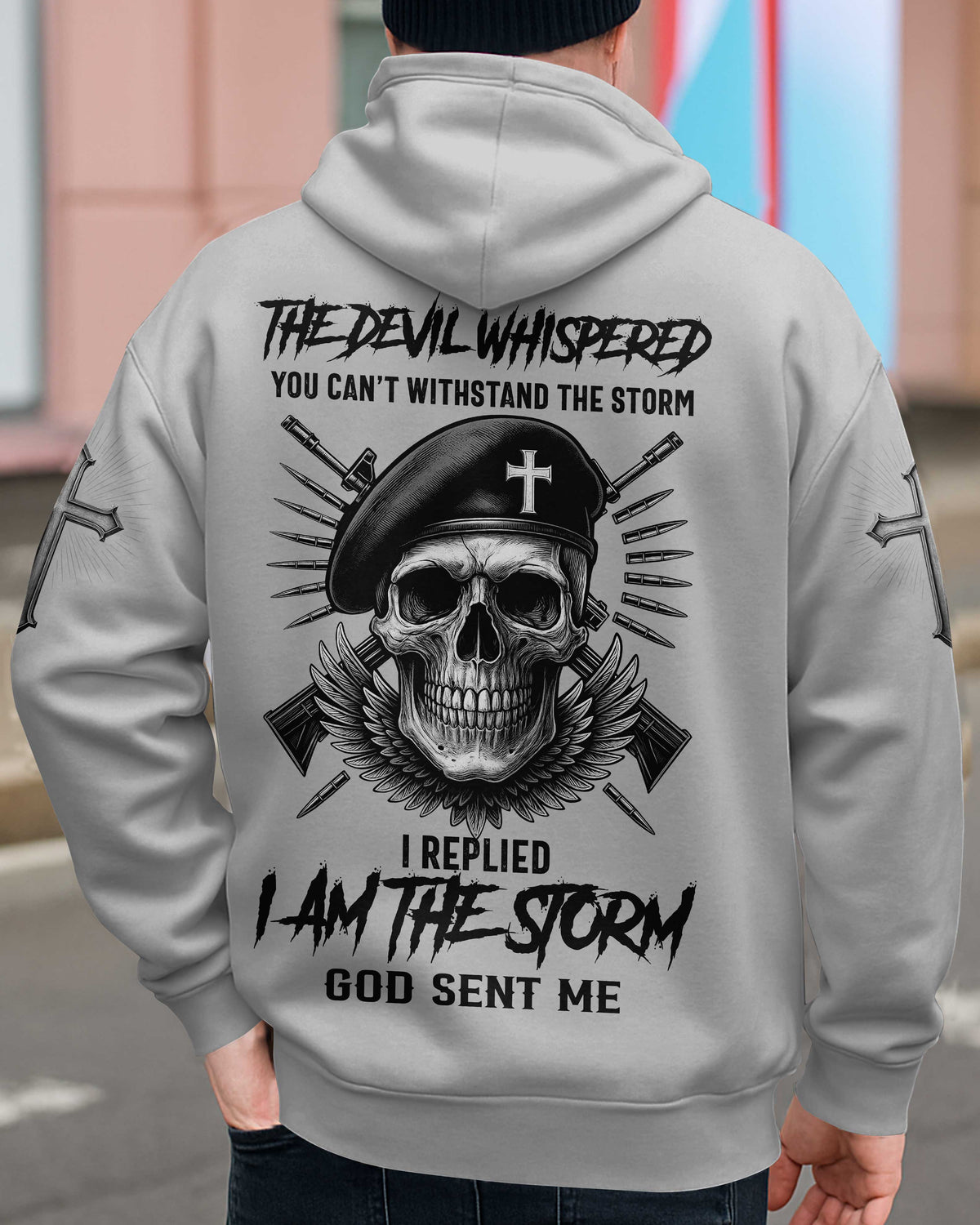The Devil Whispered You Can't Withstand The Storm Zip Hoodie