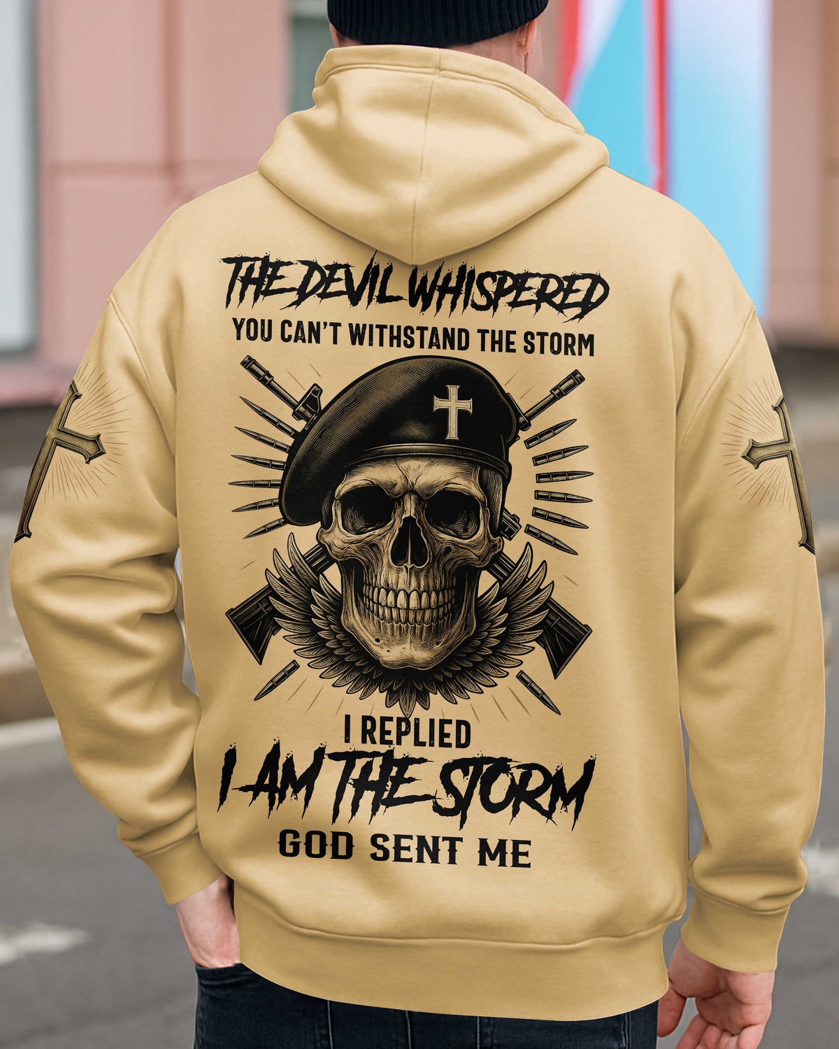 The Devil Whispered You Can't Withstand The Storm Zip Hoodie
