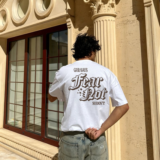 God Says Fear Not So Don't Printed Men's T-shirt