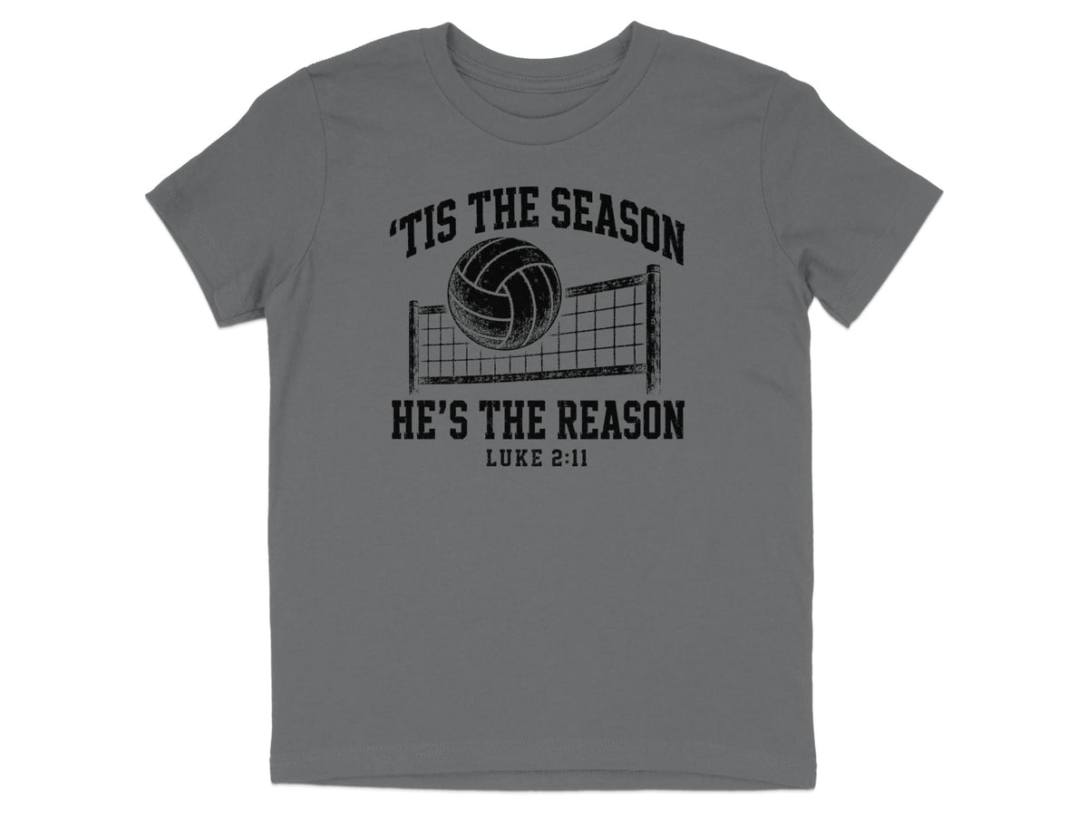 'Tis The Season He's The Reason - Volleyball Youth T-Shirt