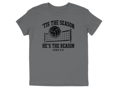 'Tis The Season He's The Reason - Volleyball Youth T-Shirt
