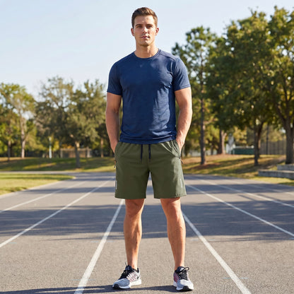Men's  5-Pack Quick-Dry Shorts – Lightweight Breathable Athletic & Casual Shorts